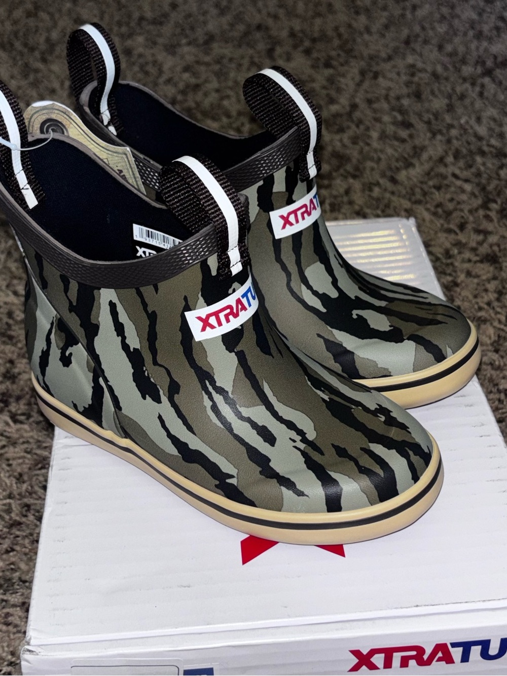 Xtratuf Kids Toddler Ankle Deck Boot Mossy Oak Bottomland Size 10M